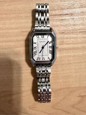 Women’s Silver Rectangular Watch